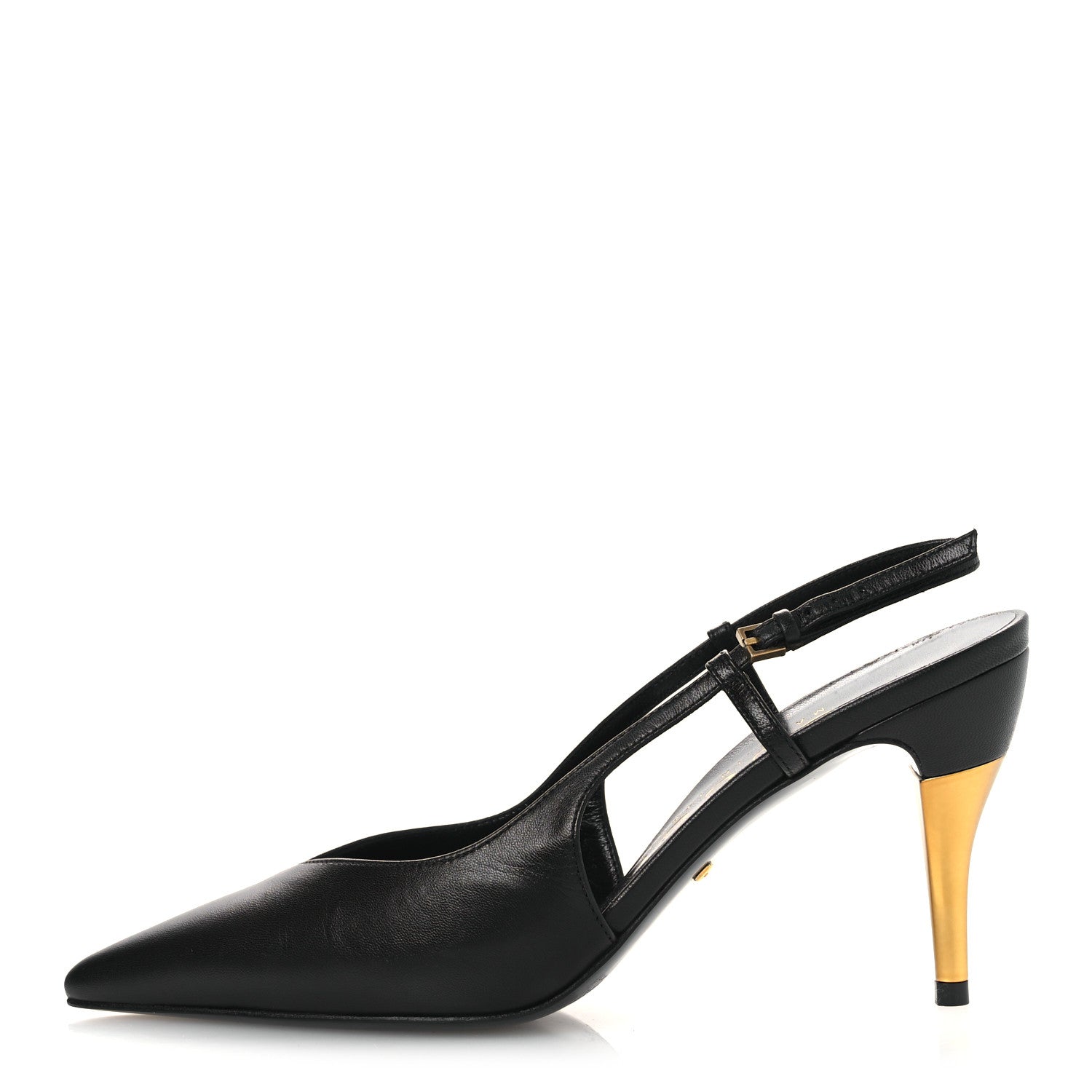 Gucci Calfskin Slingback Pumps 36.5 Black