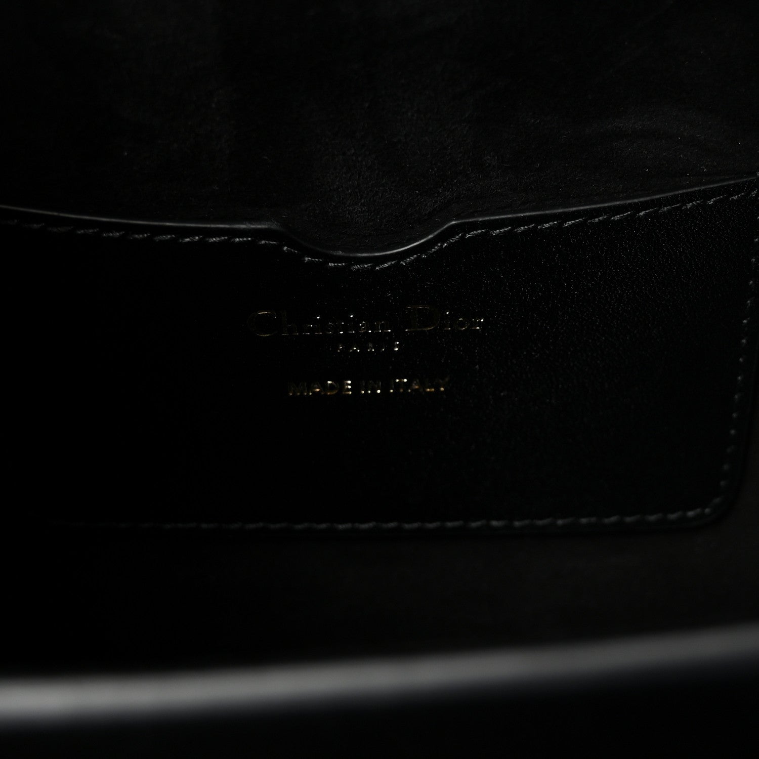 Christian Dior Box Calfskin Medium Bobby Frame Flap Black