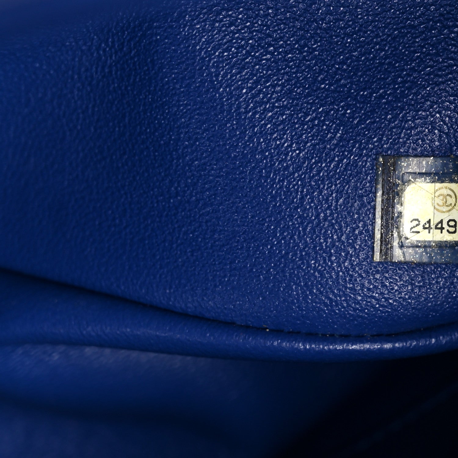 Chanel Lambskin Chevron Quilted Jumbo Double Flap Navy Blue
