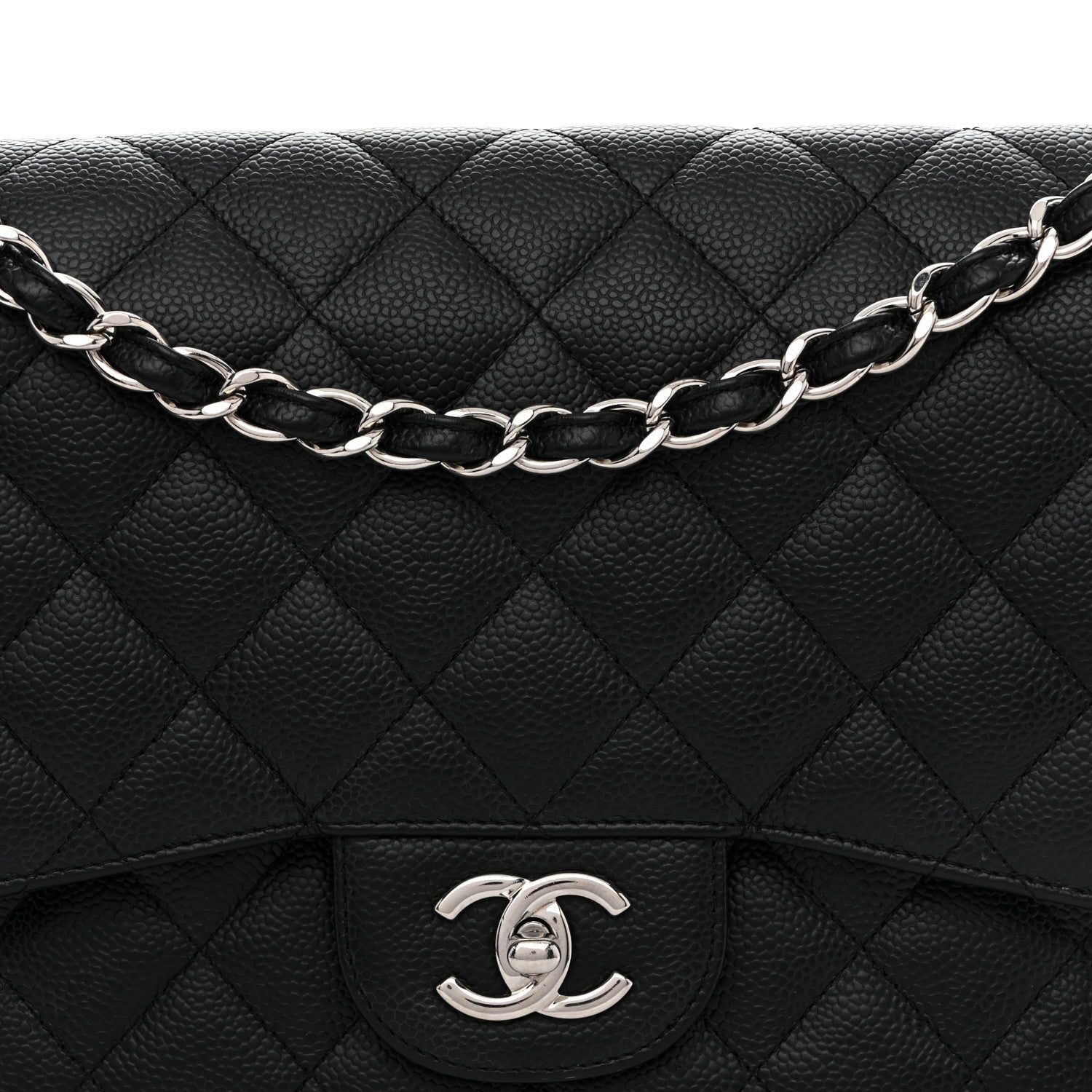Chanel Caviar Quilted Jumbo Double Flap Black