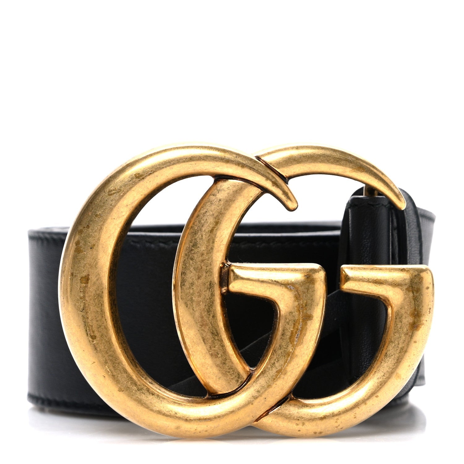 Gucci Calfskin Double G 40mm Belt 80 32 Black