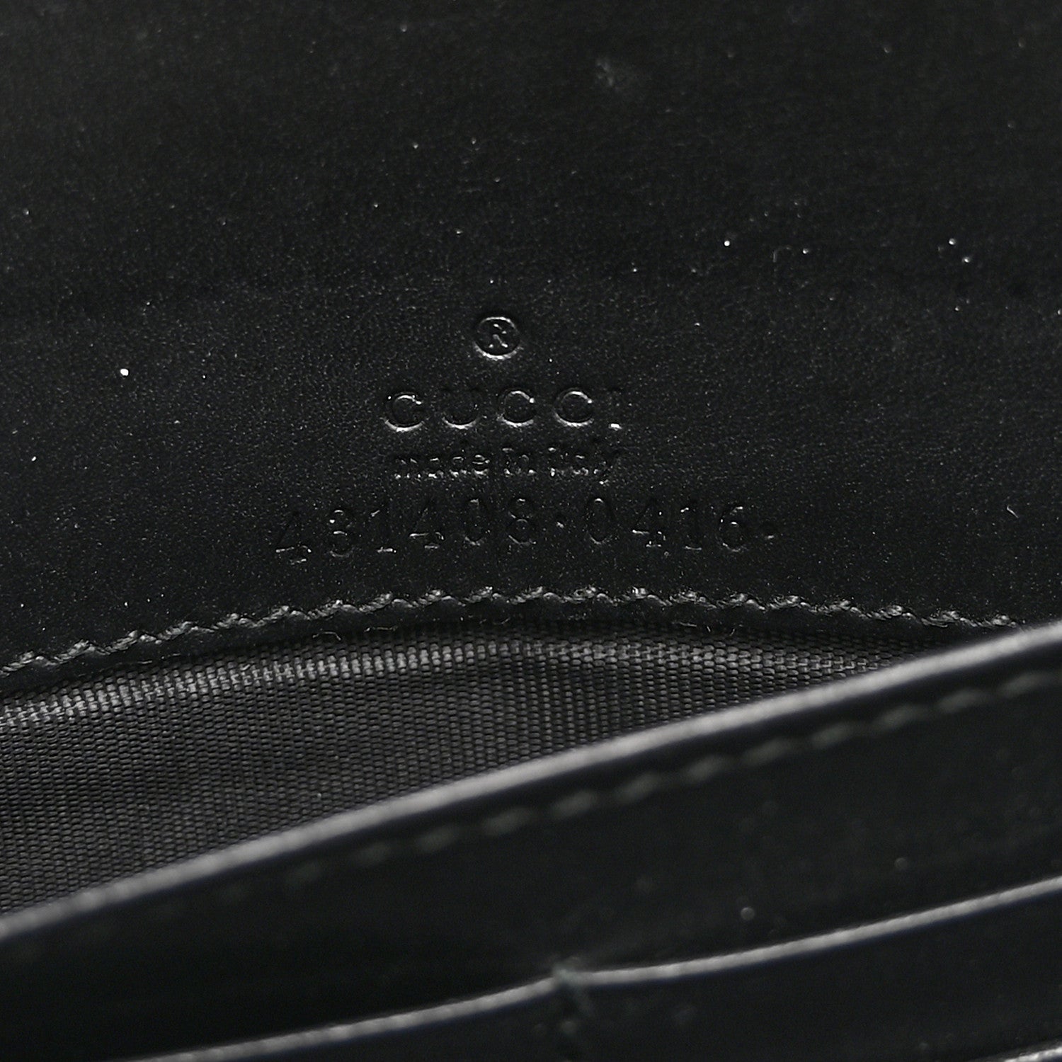 Gucci Guccissima Signature Bowy Chain Wallet Black