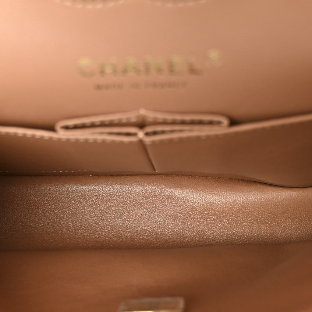 Chanel Lambskin Quilted Small Double Flap Brown