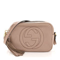 Gucci Pebbled Calfskin Small Soho Disco Bag Rose Beige