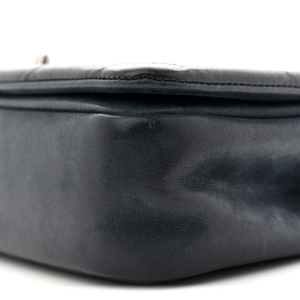 Chanel Calfskin Diamond Embossed New Chic Flap Blue