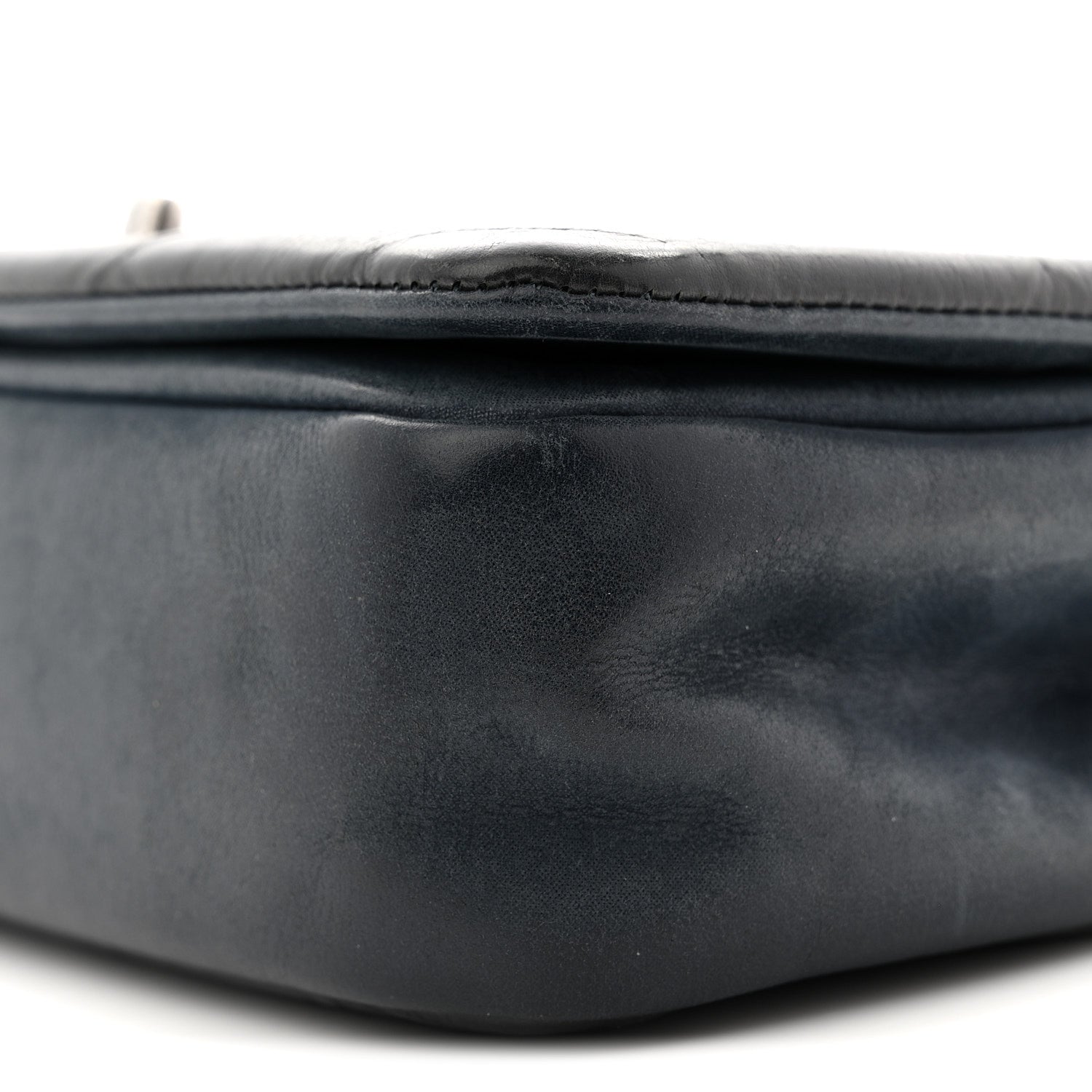 Chanel Calfskin Diamond Embossed New Chic Flap Blue