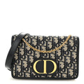 Christian Dior Oblique 30 Montaigne 2-In-1 Pouch Blue