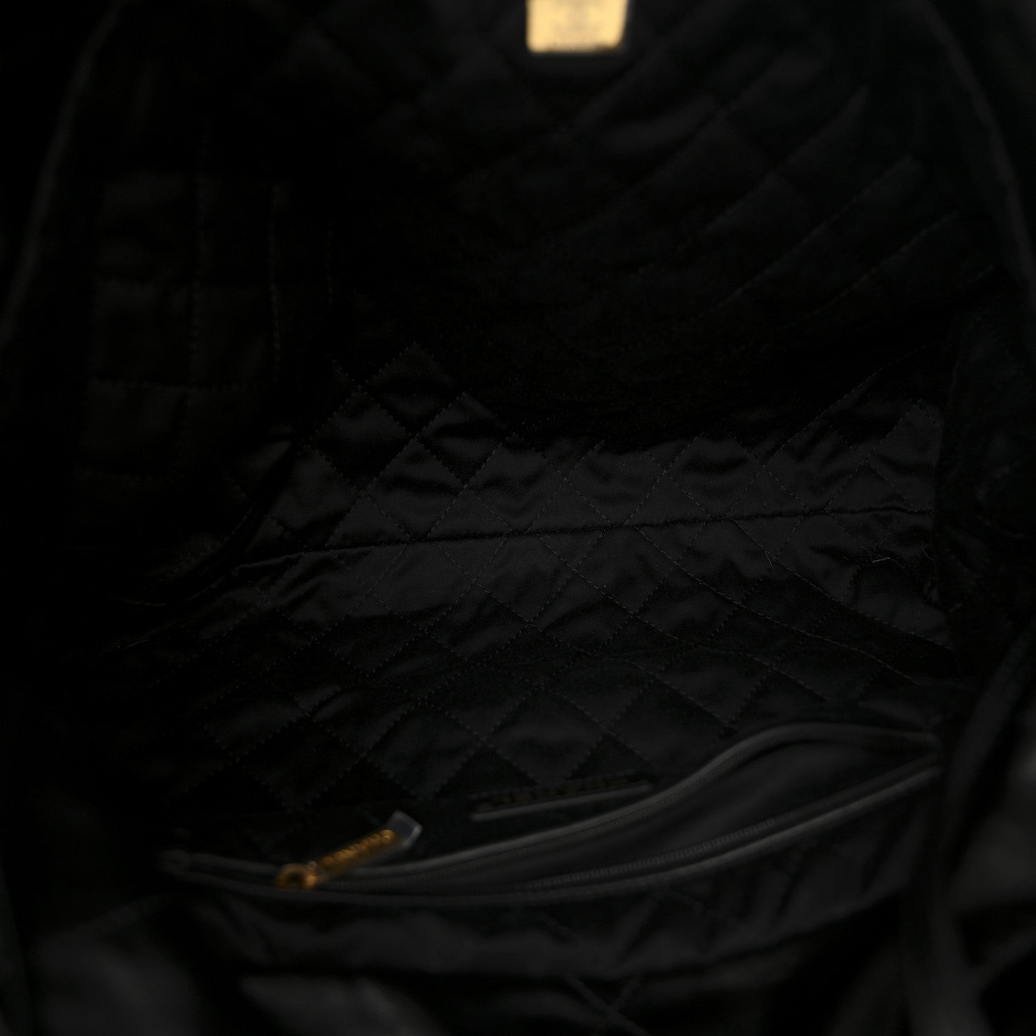Chanel Shiny Calfskin Quilted Chanel 22 Black
