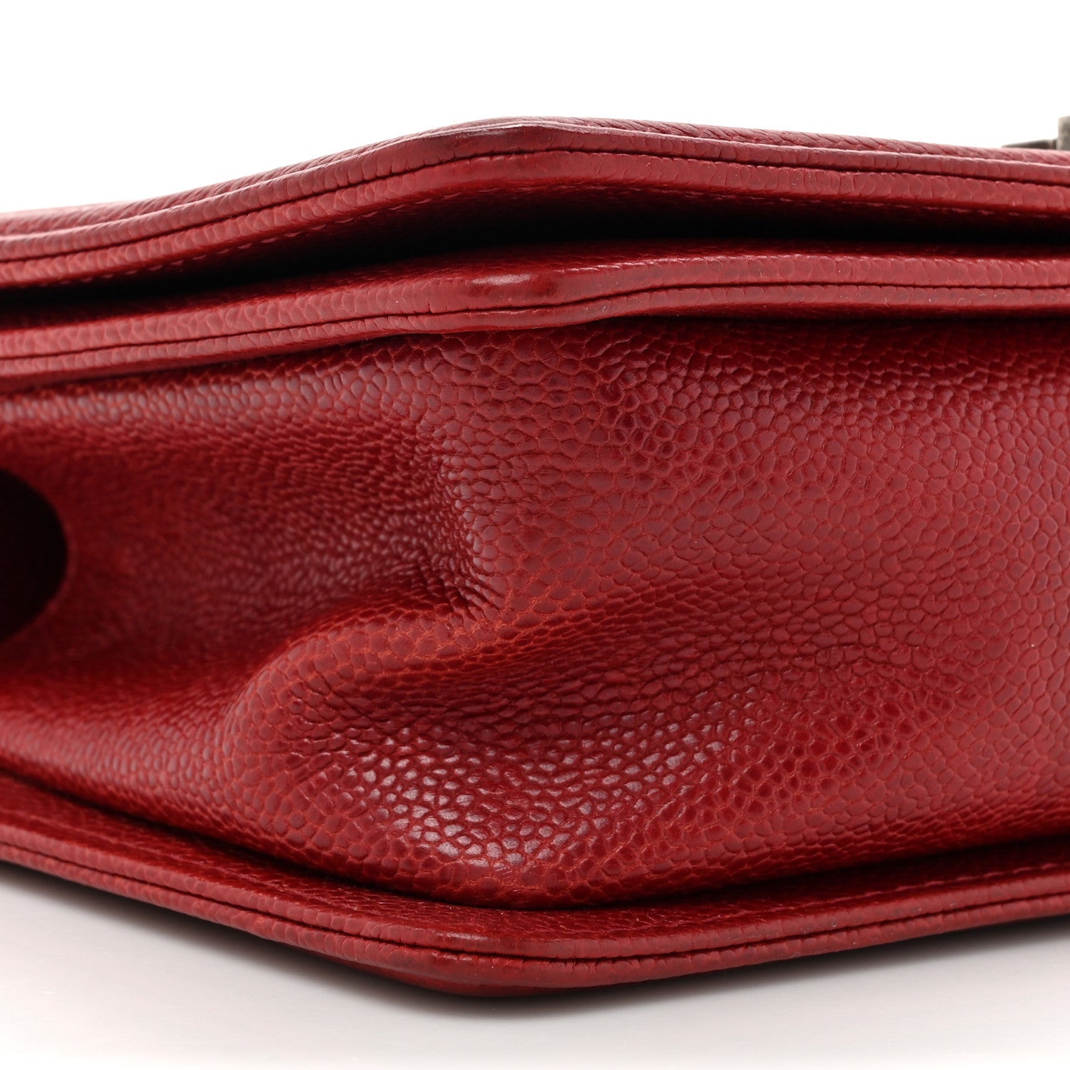 Chanel Caviar Quilted Medium Boy Flap Red