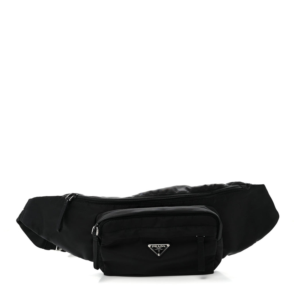 Prada Tessuto Nylon Montagna Belt Bag Black