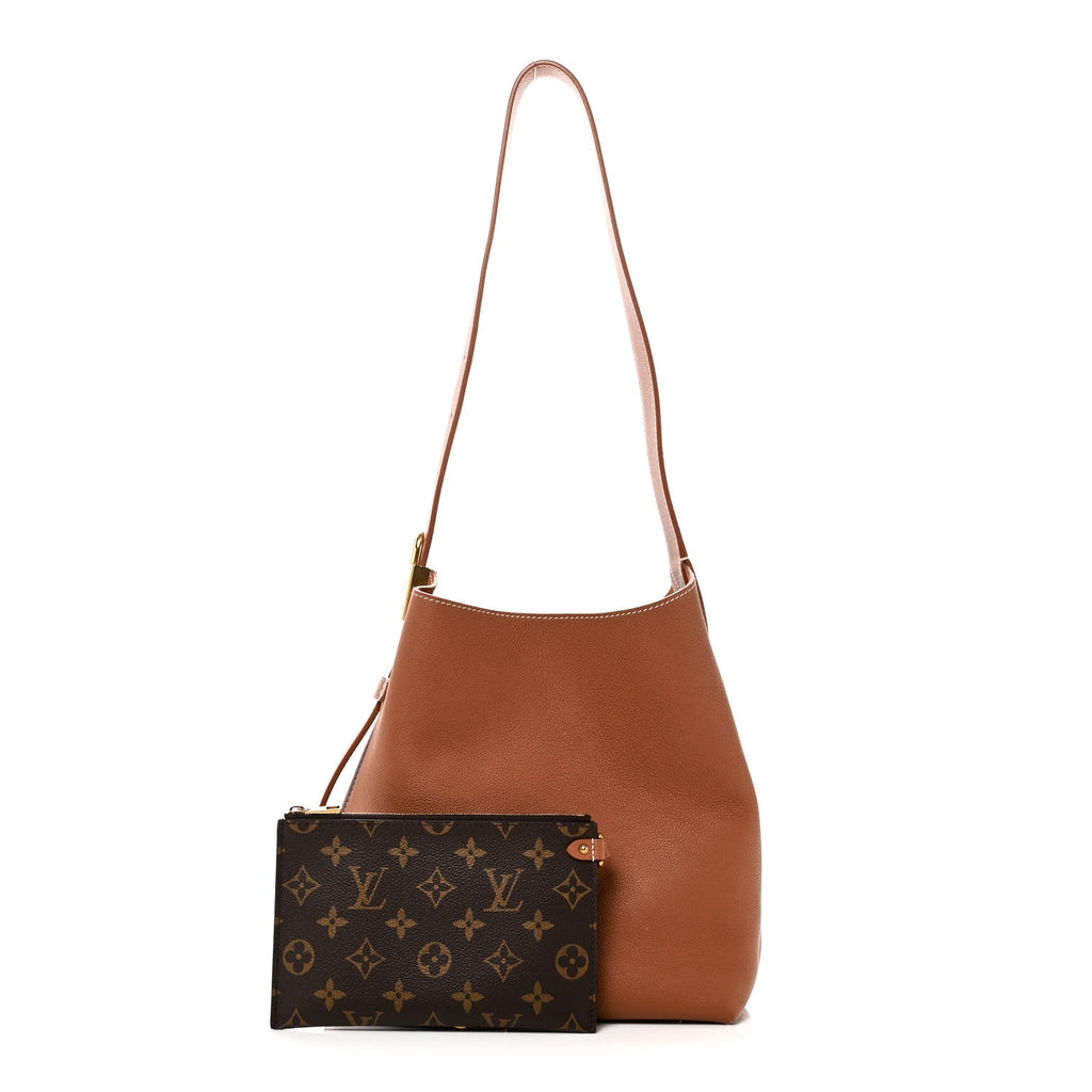 Louis Vuitton Grained Calfskin Low Key Hobo PM Cognac