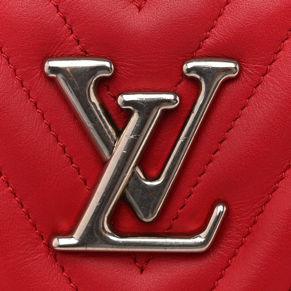 Louis Vuitton Calfskin New Wave Zipped Pochette Ecarlate