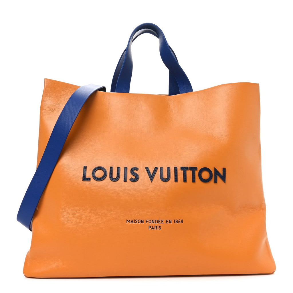 Louis Vuitton Cowhide Shopper Bag MM Safran