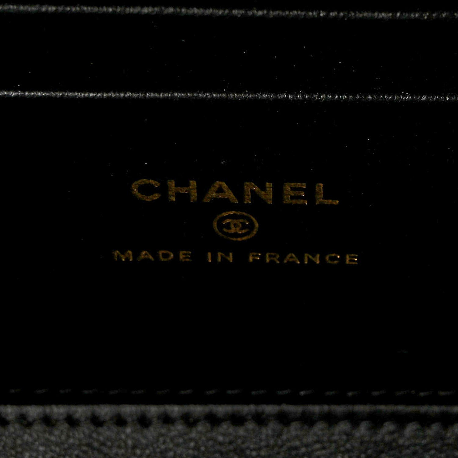 Chanel Lambskin Quilted Small Top Handle Vanity Case With Chain Black