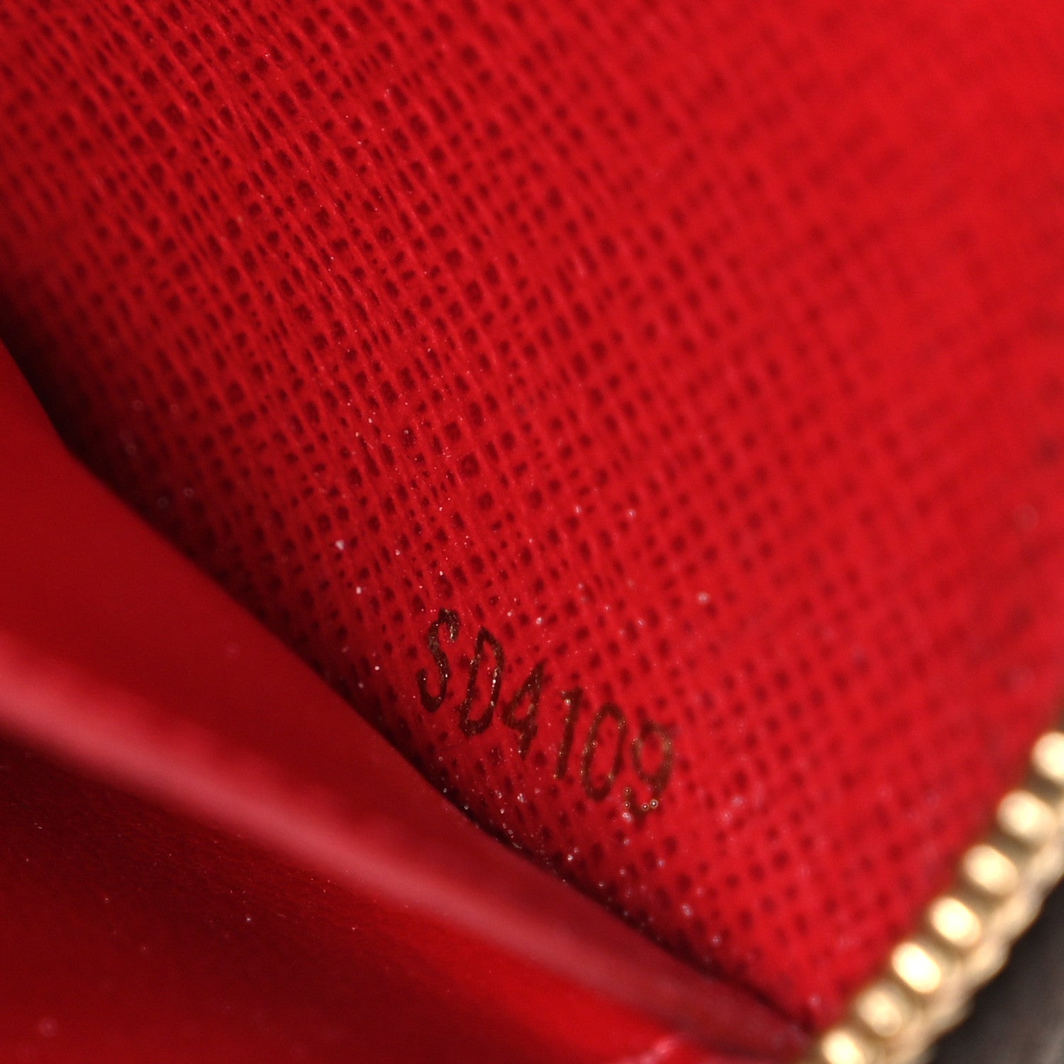 Louis Vuitton Damier Ebene Clemence Wallet Cherry