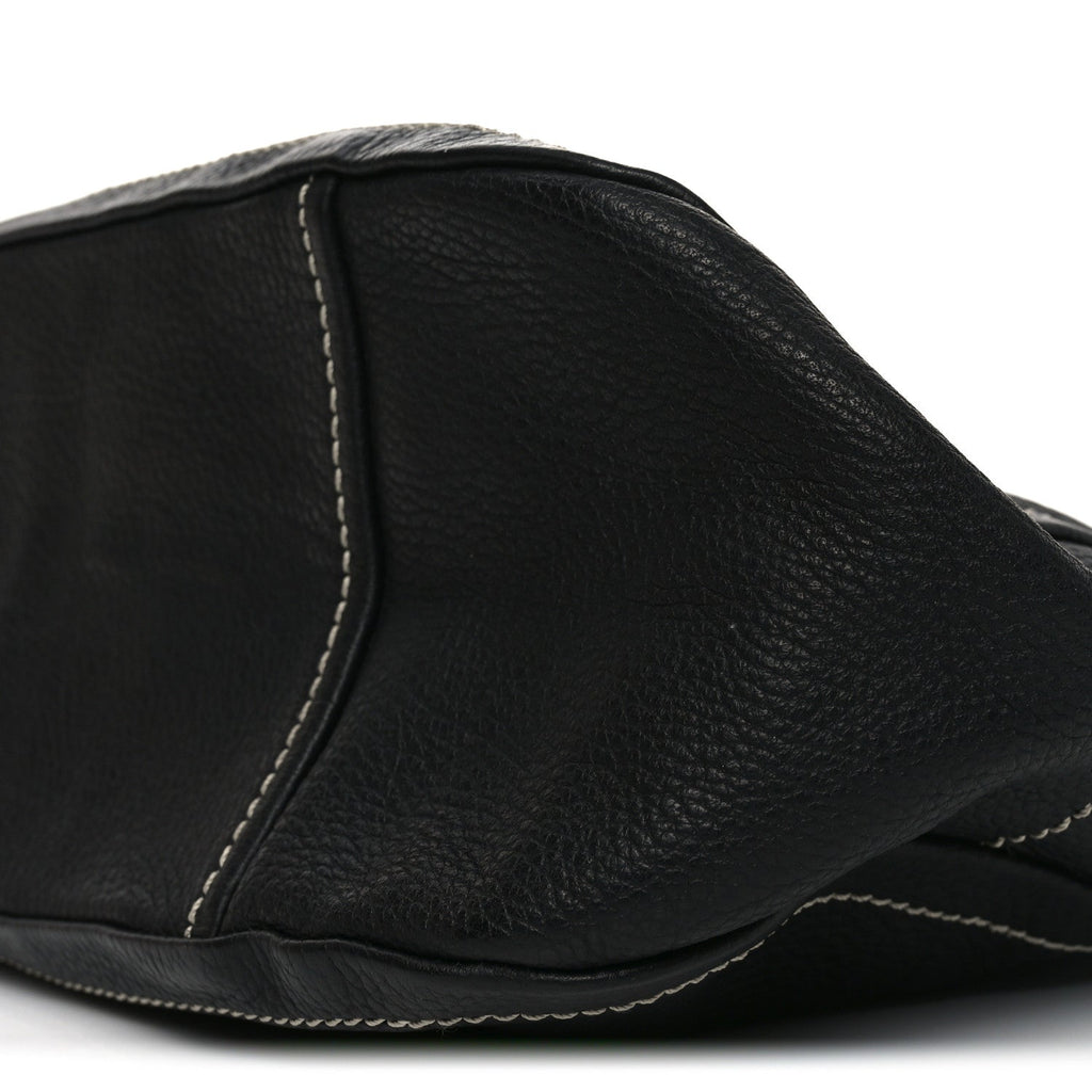 Prada Vitello Daino Hobo Black