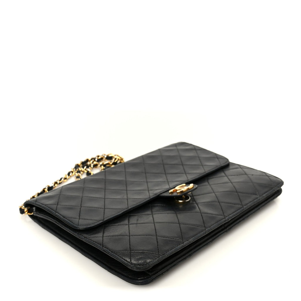 Chanel Lambskin Quilted Medium Single Flap Black