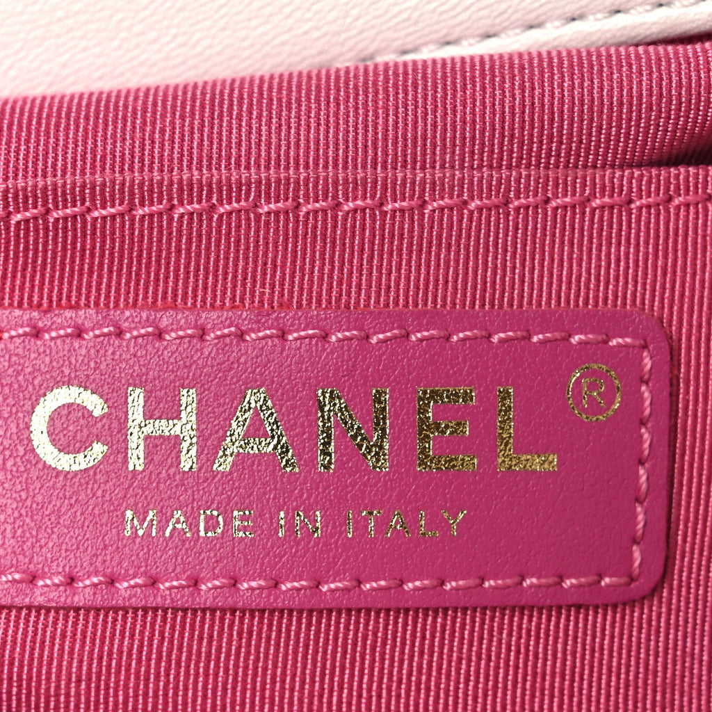 Chanel Lambskin Quilted Small Circular Handle Bag White