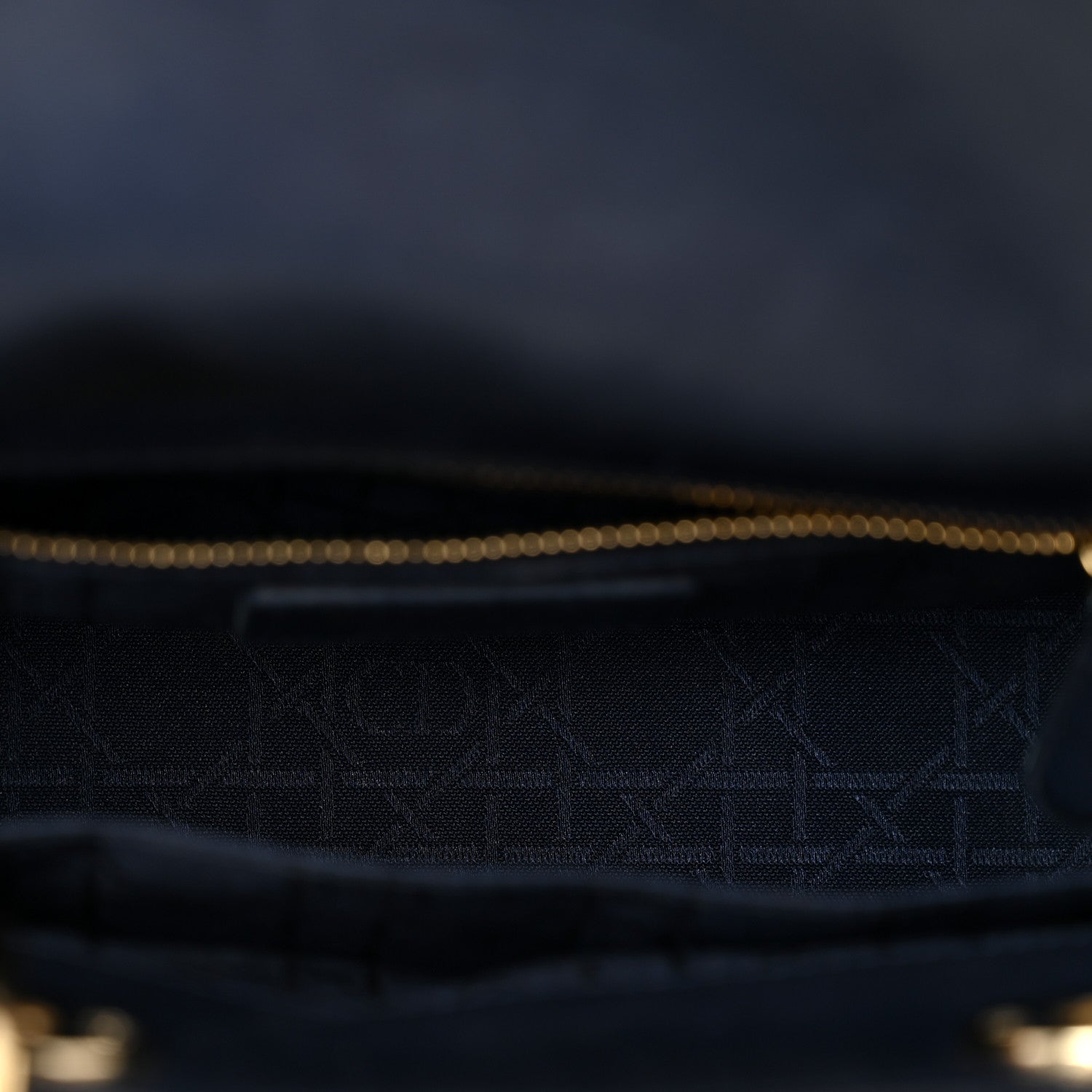 Christian Dior Lambskin Cannage Small Lucky Badges My Lady Dior Navy