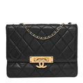 Chanel Lambskin Quilted Medium Golden Class Flap Black