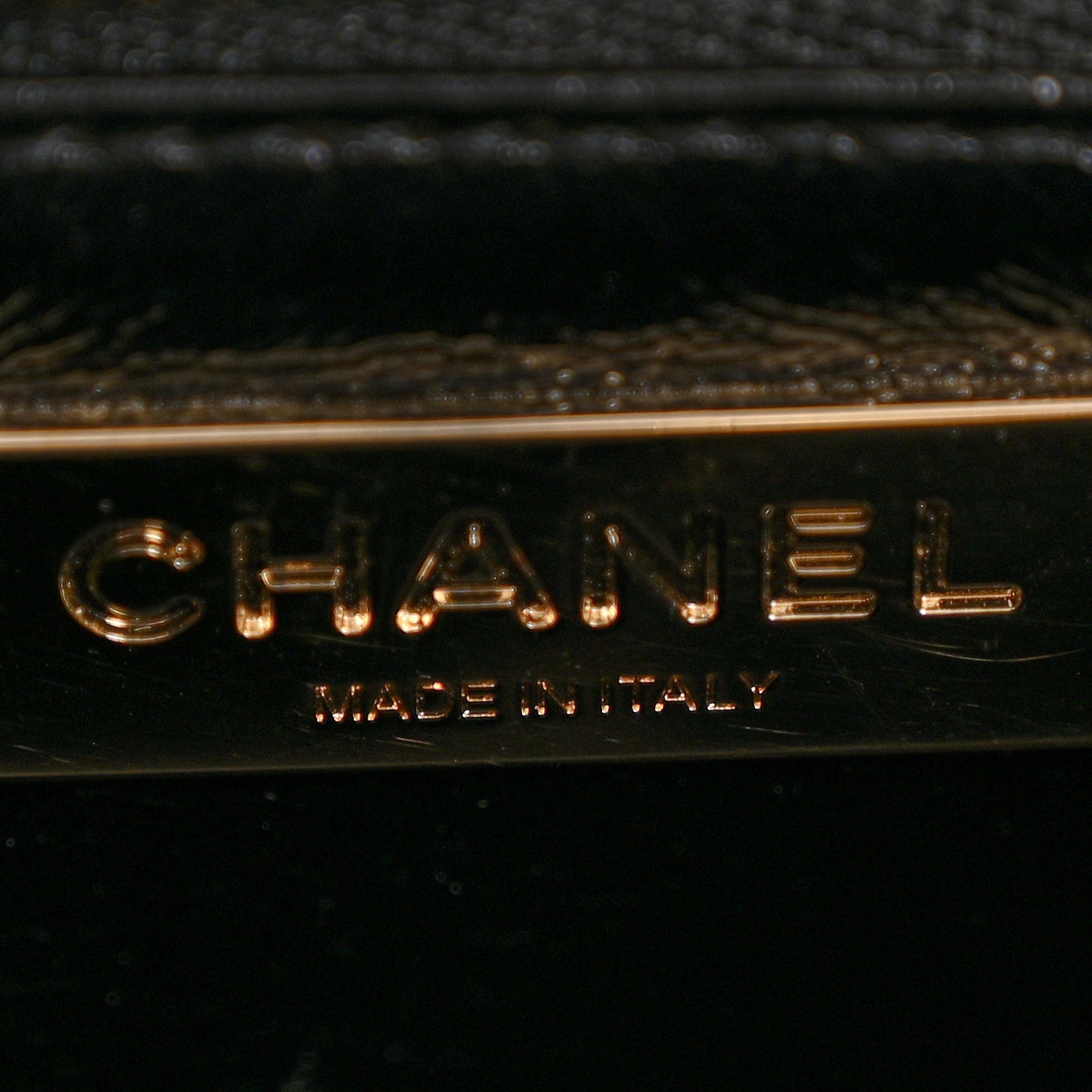 Chanel Shiny Crumpled Calfskin Quilted Small 31 Shopping Bag Black