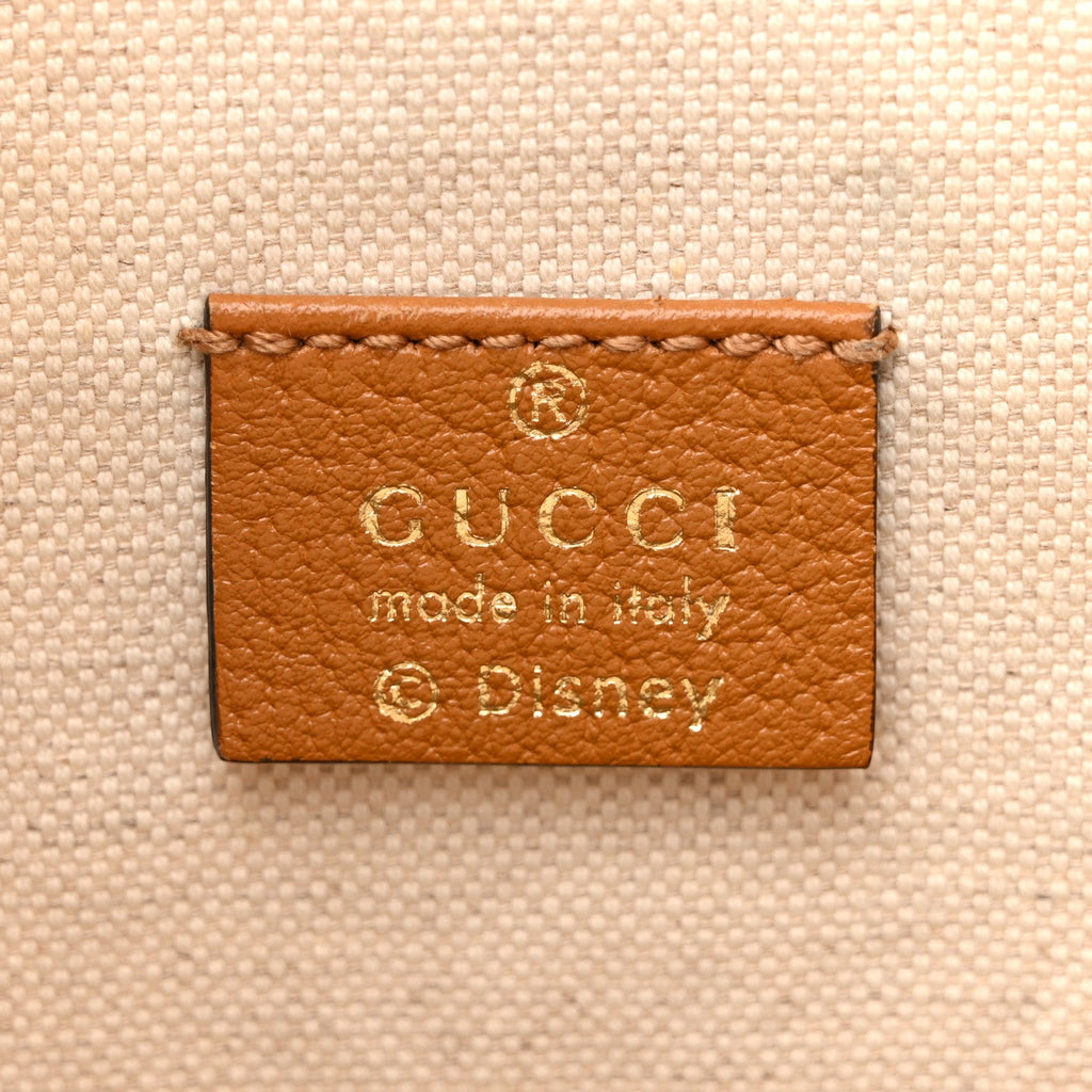 Gucci X DISNEY Mini Vintage GG Supreme Monogram Bucket Bag Beige Vintage Sun Oil
