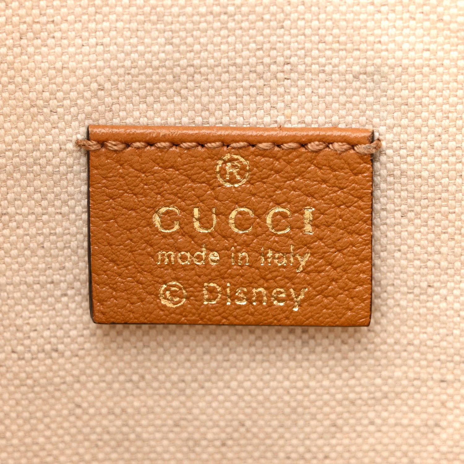 Gucci X DISNEY Mini Vintage GG Supreme Monogram Bucket Bag Beige Vintage Sun Oil