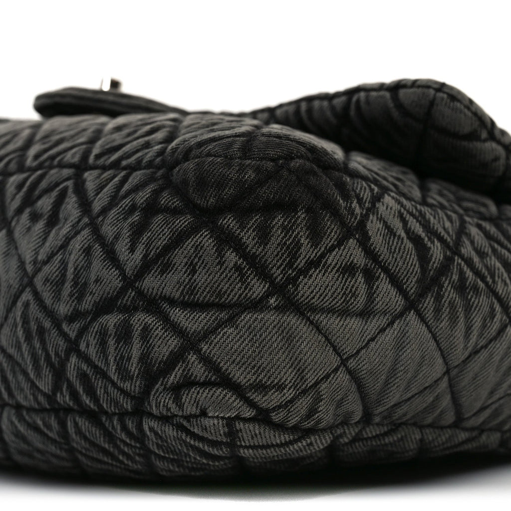 Chanel Denim Quilted Denimpression Flap Grey Black