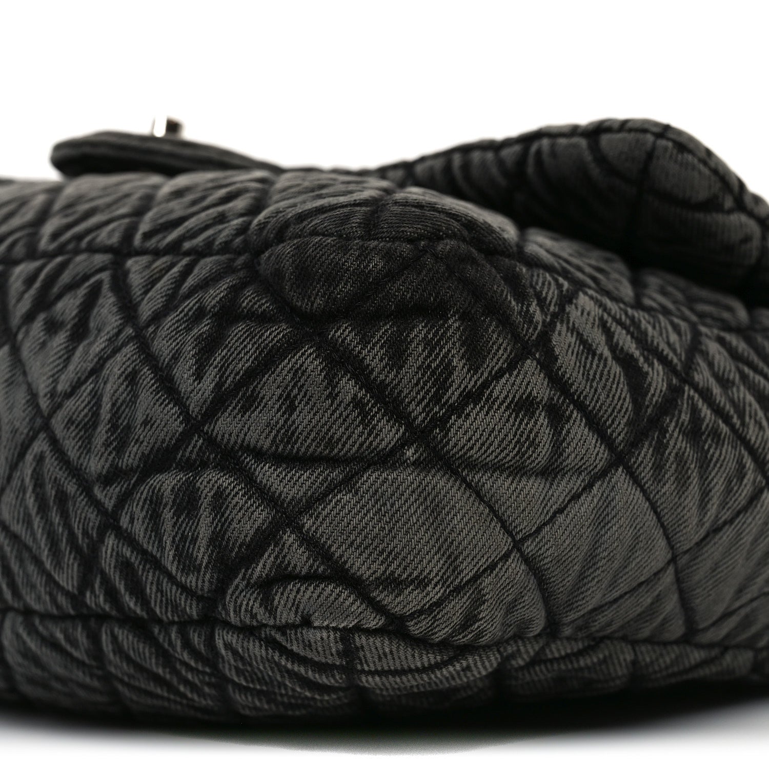 Chanel Denim Quilted Denimpression Flap Grey Black
