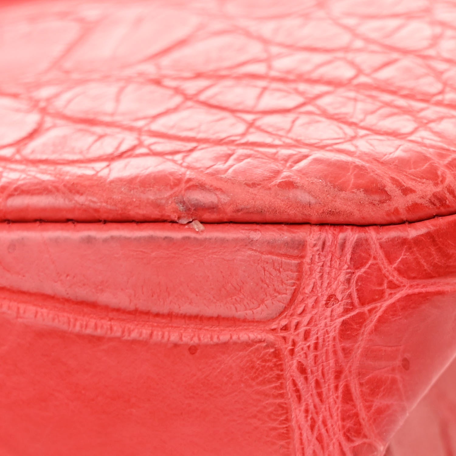 Chanel Alligator Jumbo Double Flap Red