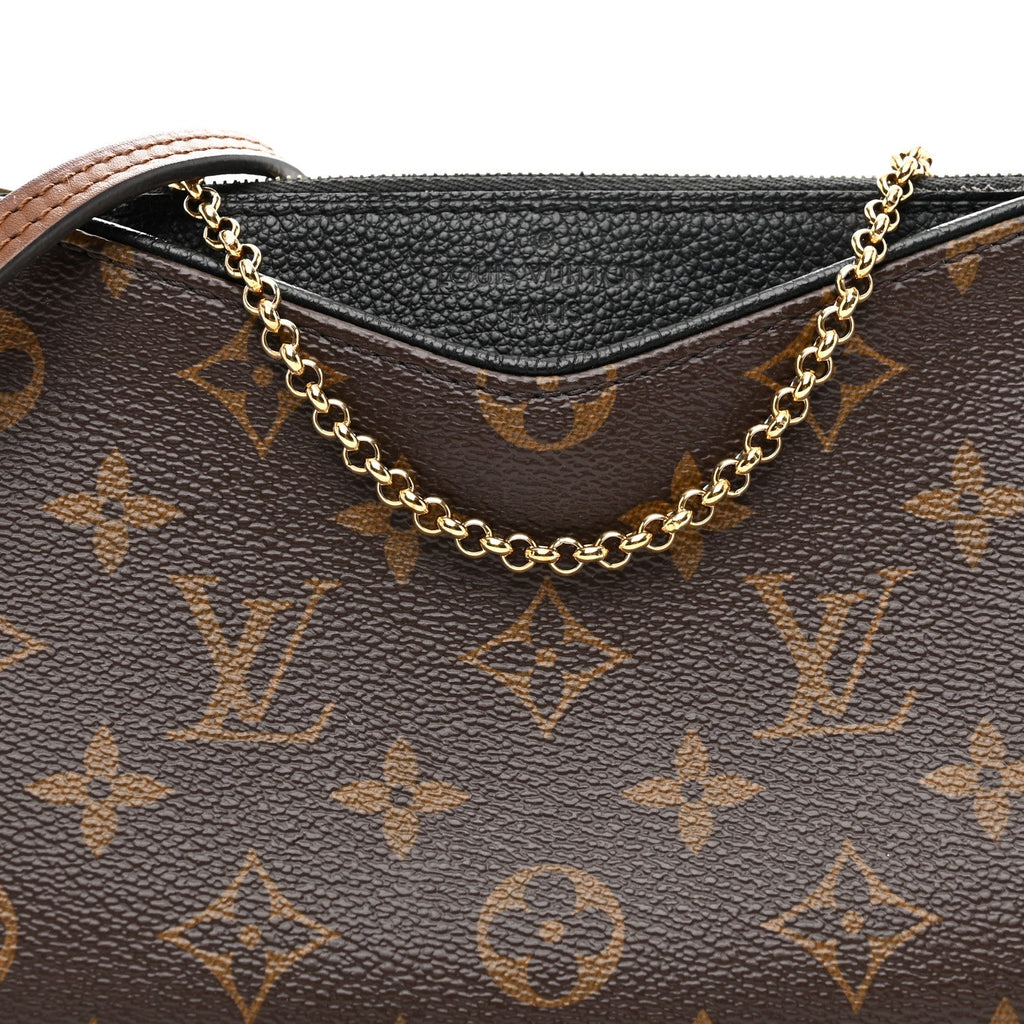 Louis Vuitton Monogram Pallas Clutch Black