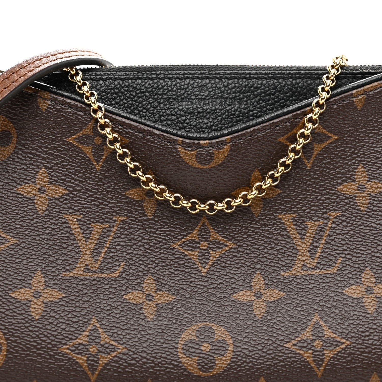 Louis Vuitton Monogram Pallas Clutch Black