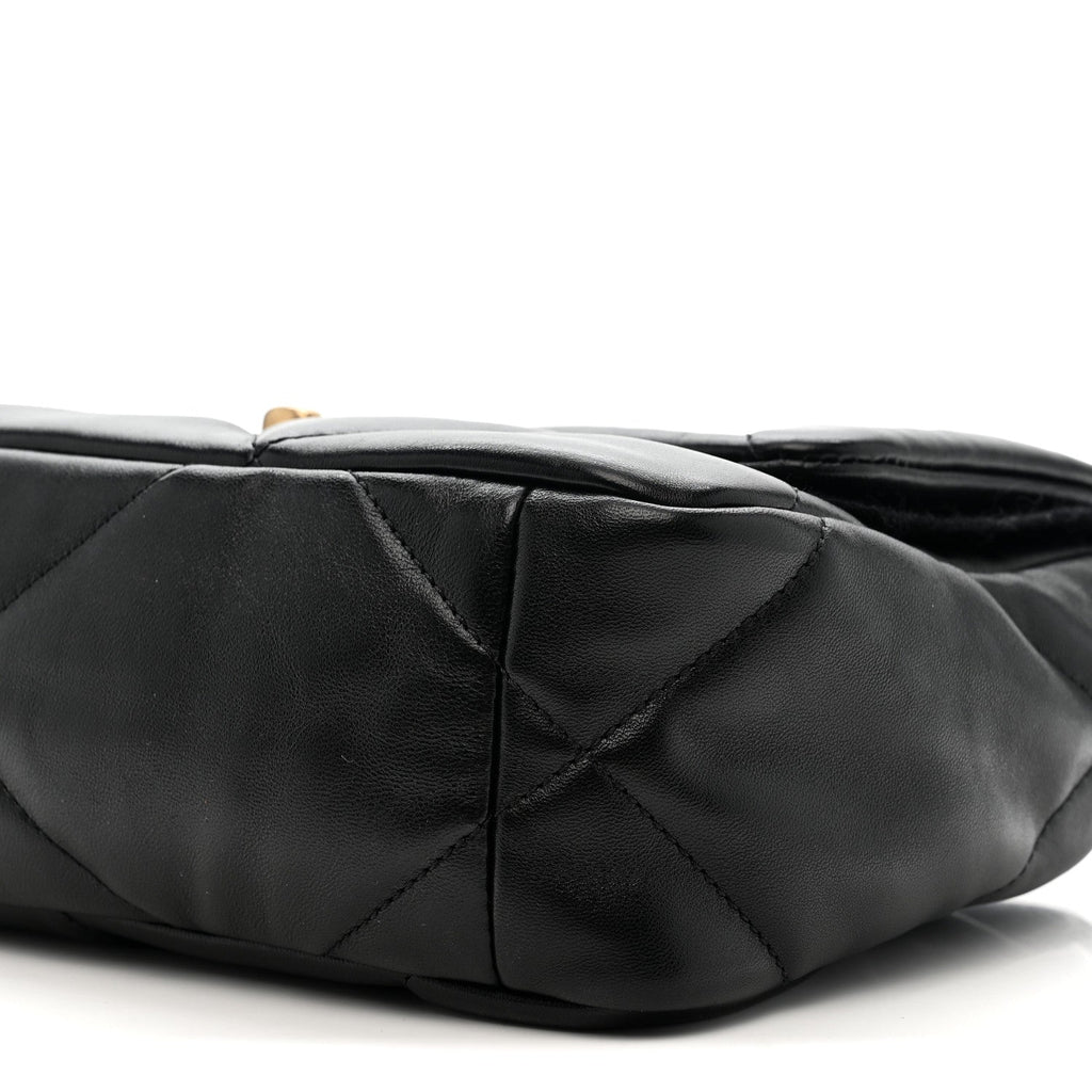 Chanel Lambskin Quilted Medium Chanel 19 Flap Black
