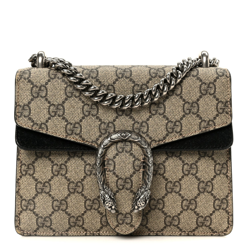 Gucci GG Supreme Monogram Mini Dionysus Shoulder Bag Black