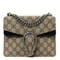 Gucci GG Supreme Monogram Mini Dionysus Shoulder Bag Black
