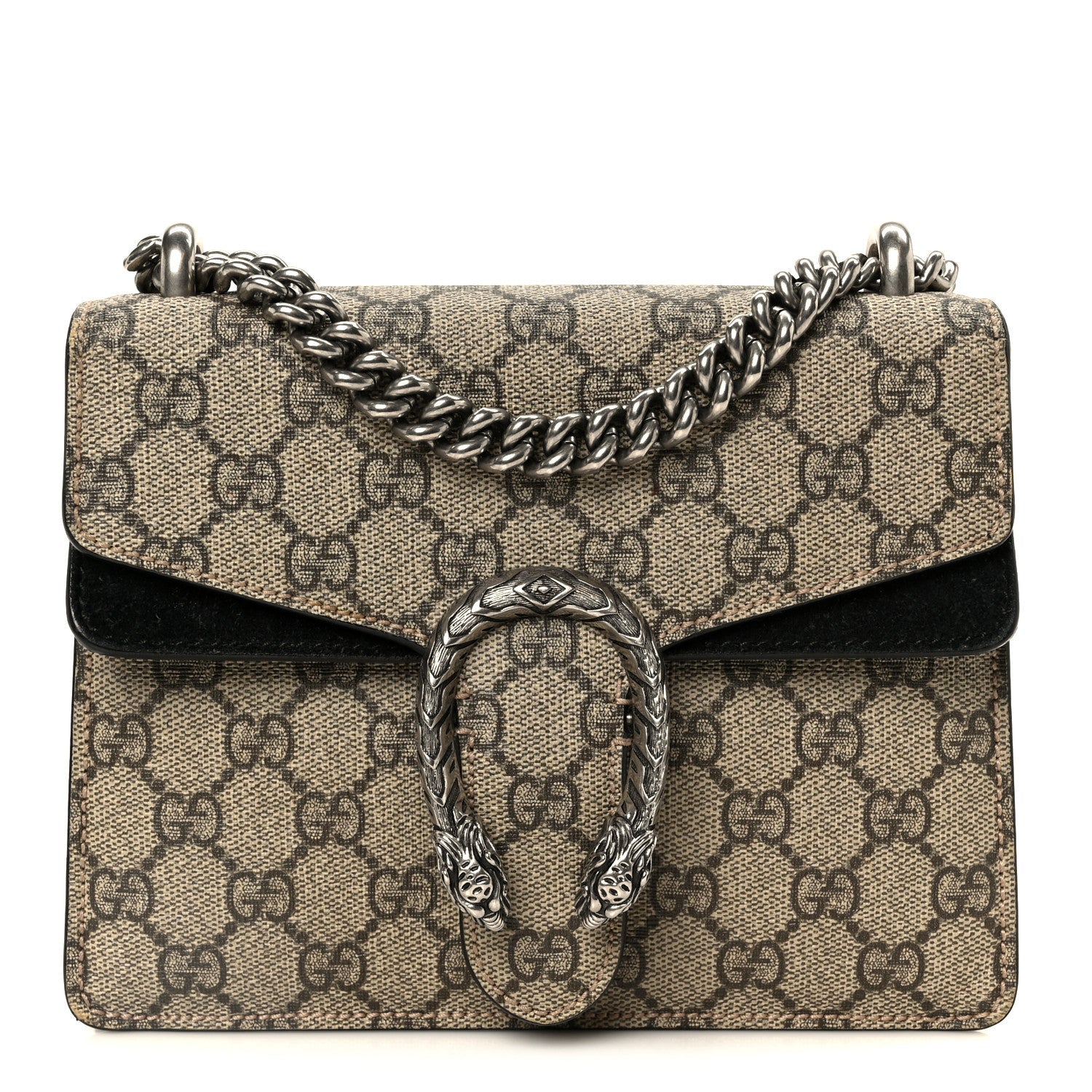 Gucci GG Supreme Monogram Mini Dionysus Shoulder Bag Black
