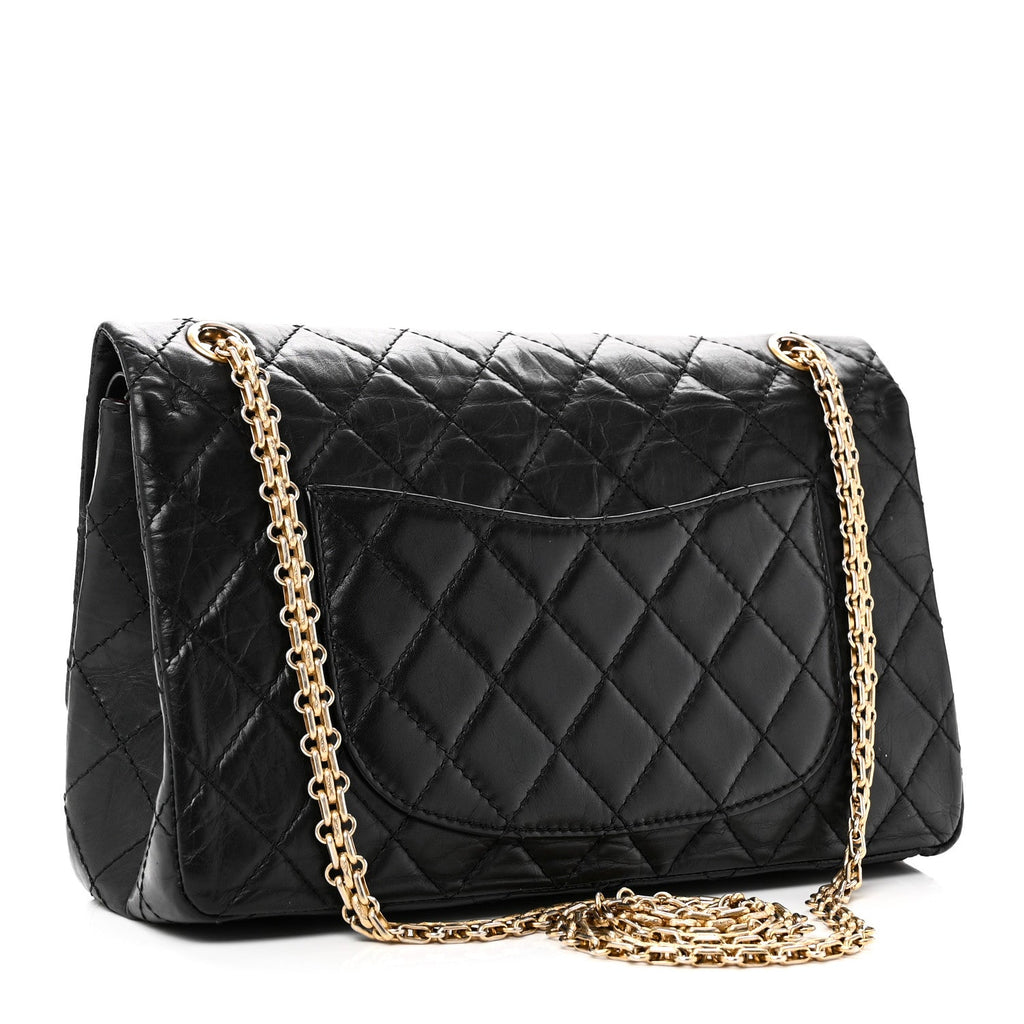Chanel Aged Calfskin Quilted 2.55 Reissue 226 Flap Black