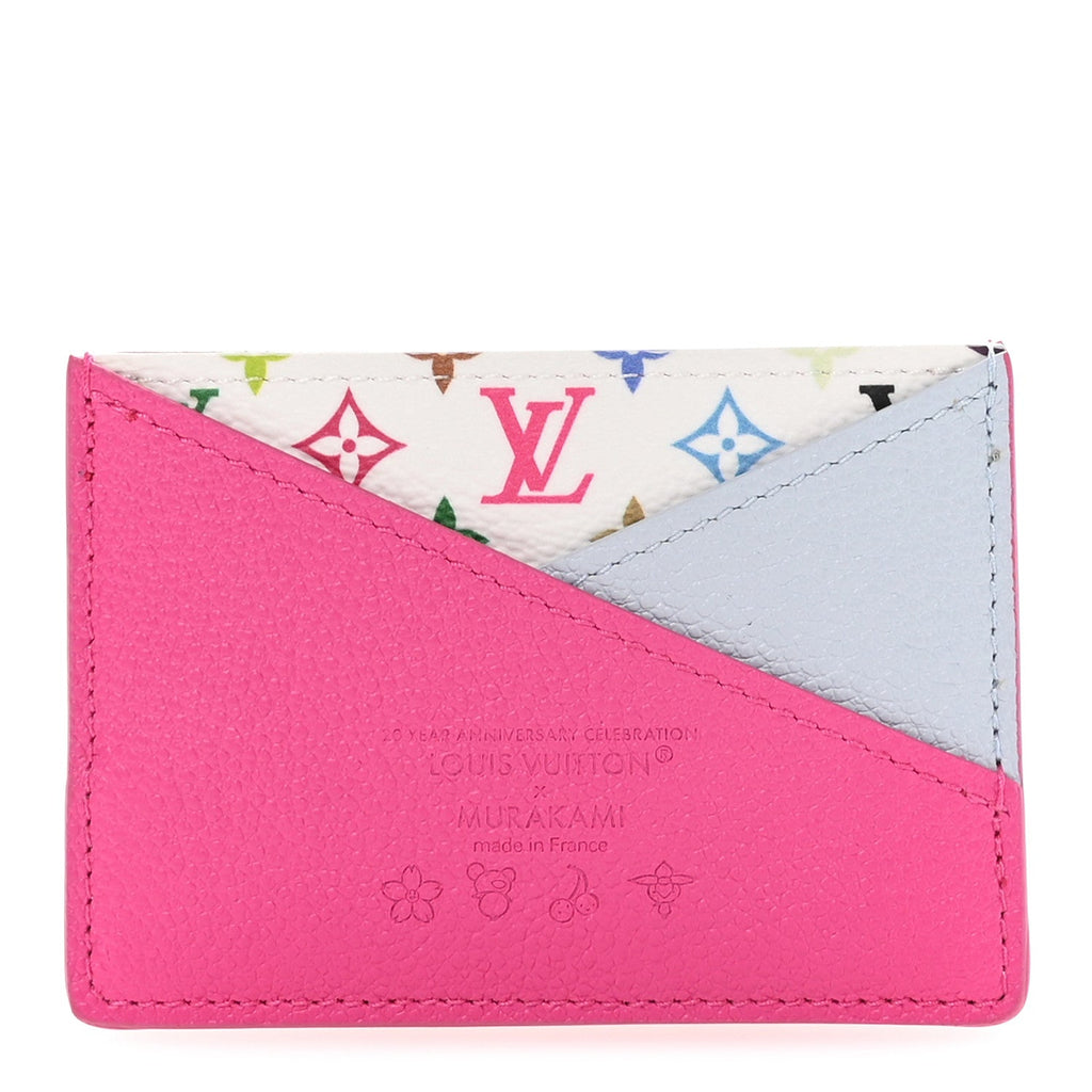 Louis Vuitton LV X TM Monogram Multicolor Criss-Cross Card Holder Kawaii Pink