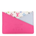 Louis Vuitton LV X TM Monogram Multicolor Criss-Cross Card Holder Kawaii Pink