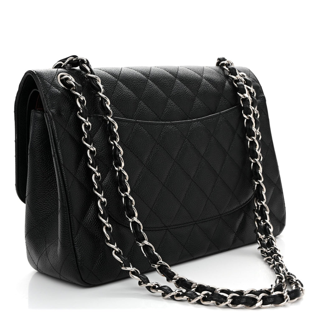 Chanel Caviar Quilted Jumbo Double Flap Black