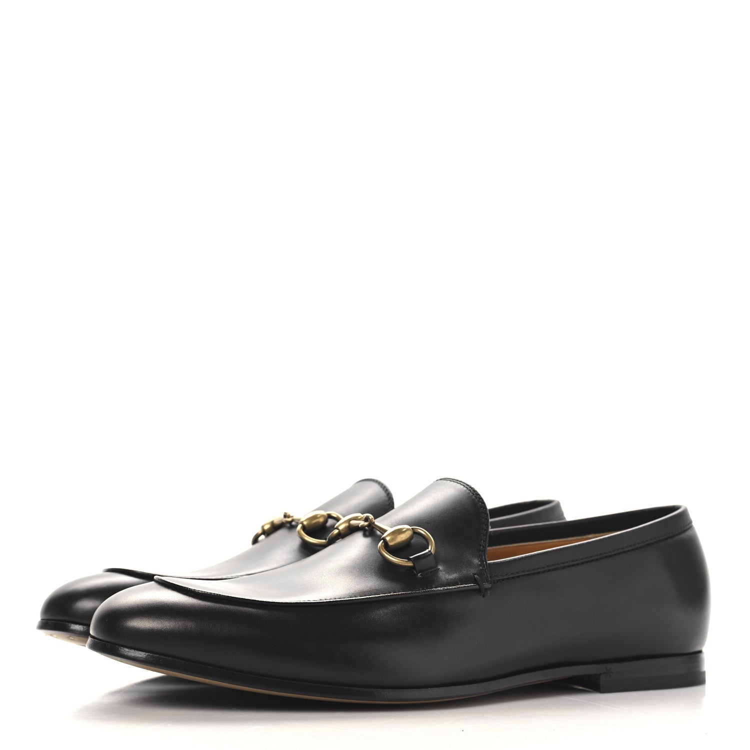Gucci Calfskin Horsebit Mens Jordaan Loafers 7 Black