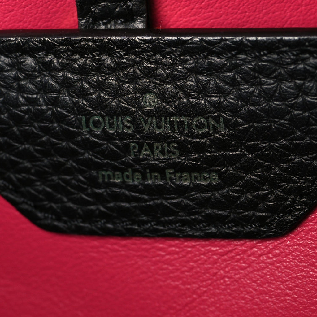 Louis Vuitton Taurillon Capucines PM Black