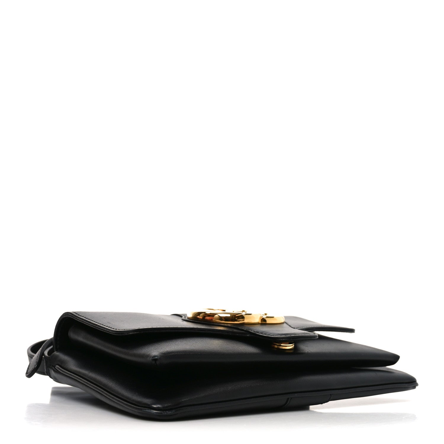 Gucci Vitello Palmellato Lux Small Arli Flap Shoulder Bag Black