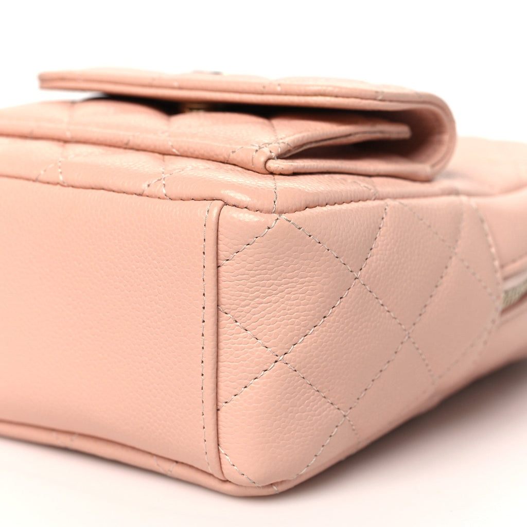 Chanel Caviar Quilted CC Mini Classic Backpack Light Pink