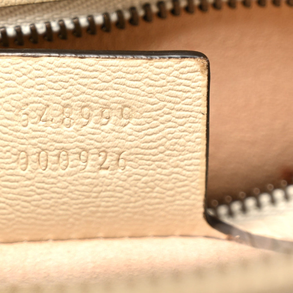 Gucci New Sakai Calfskin Lux Dahlia Chain Shoulder Bag Mystic White