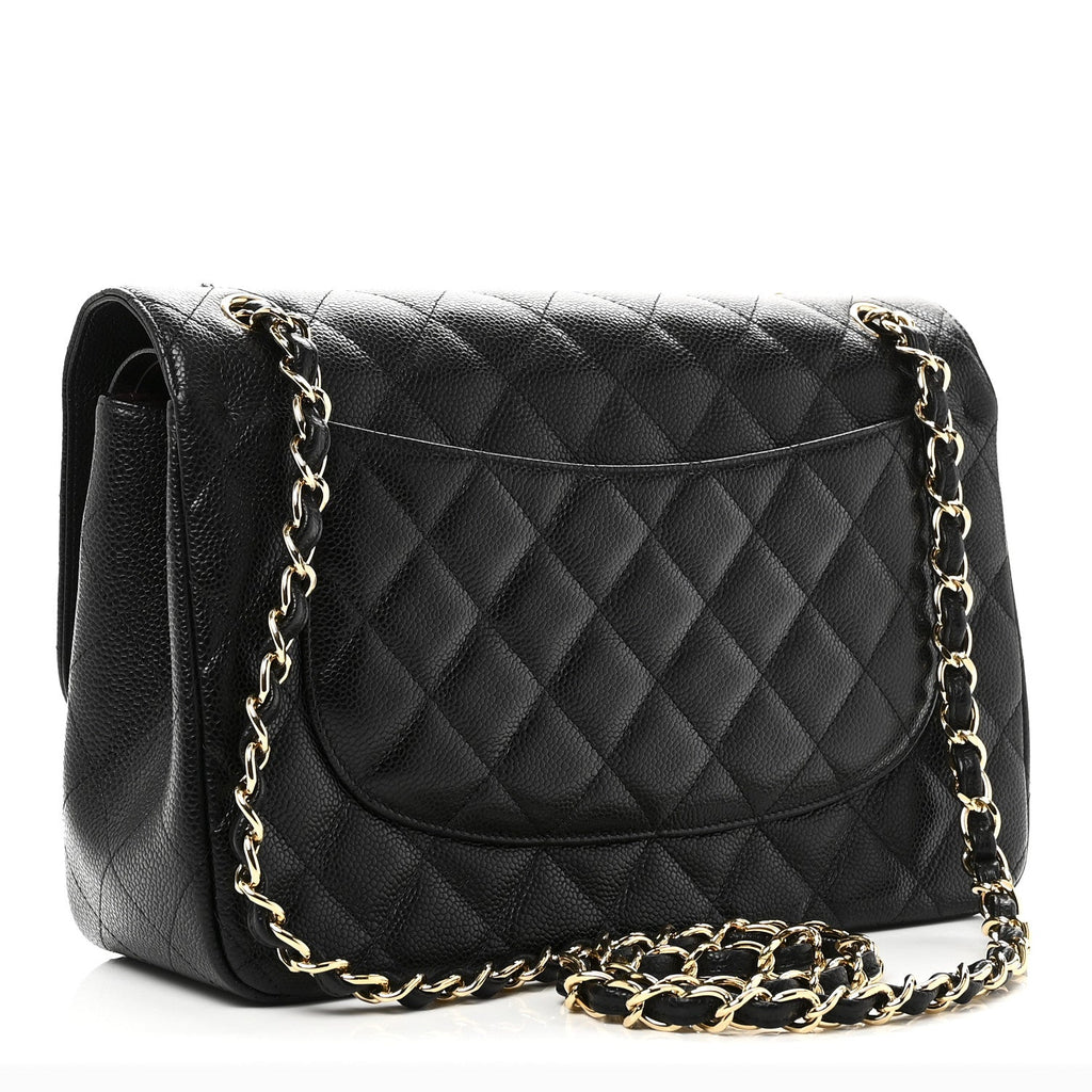 Chanel Caviar Quilted Jumbo Double Flap Black