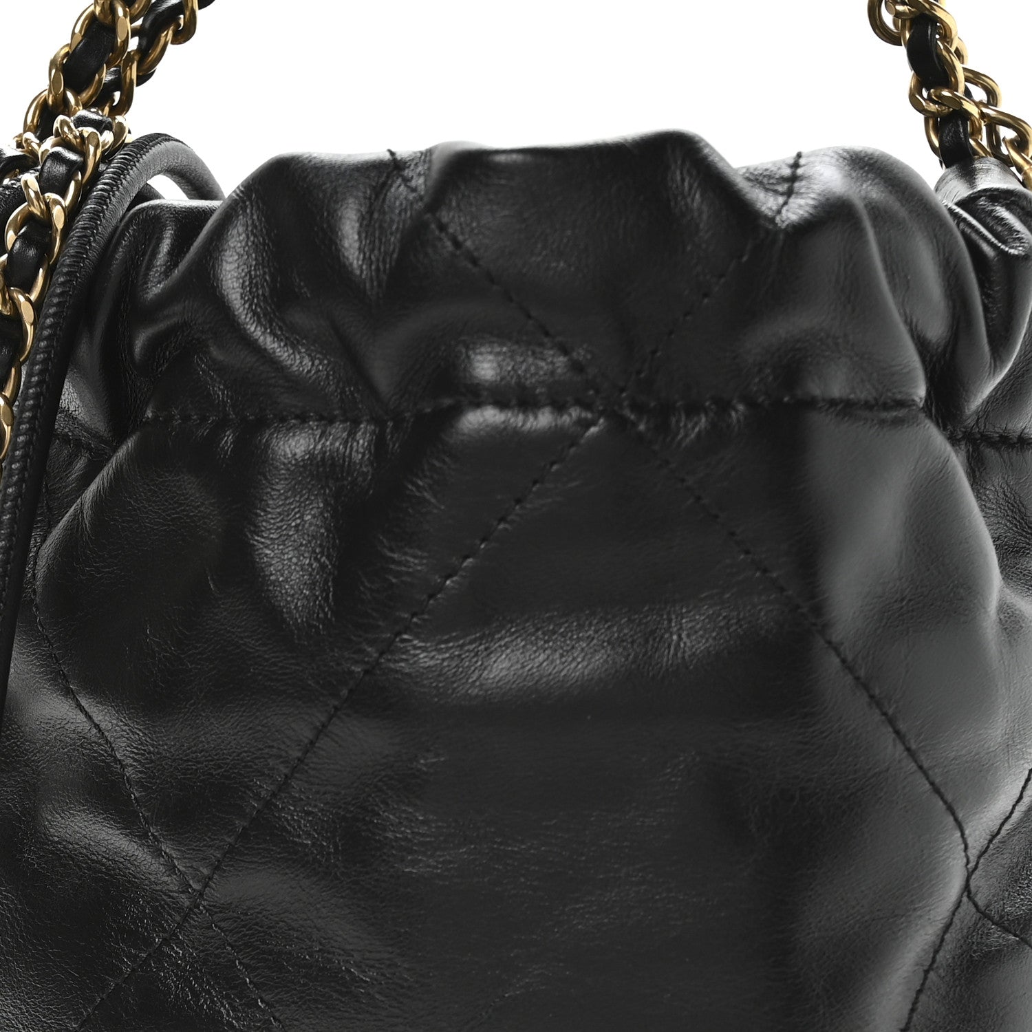 Chanel Shiny Calfskin Quilted Mini Chanel 22 Black