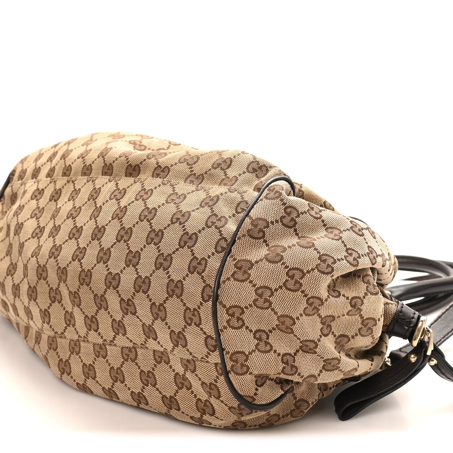 Gucci Monogram Medium Sukey Boston Bag Dark Brown