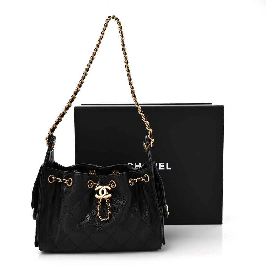 Chanel Caviar Quilted Mini Chanel 25 Handbag Black