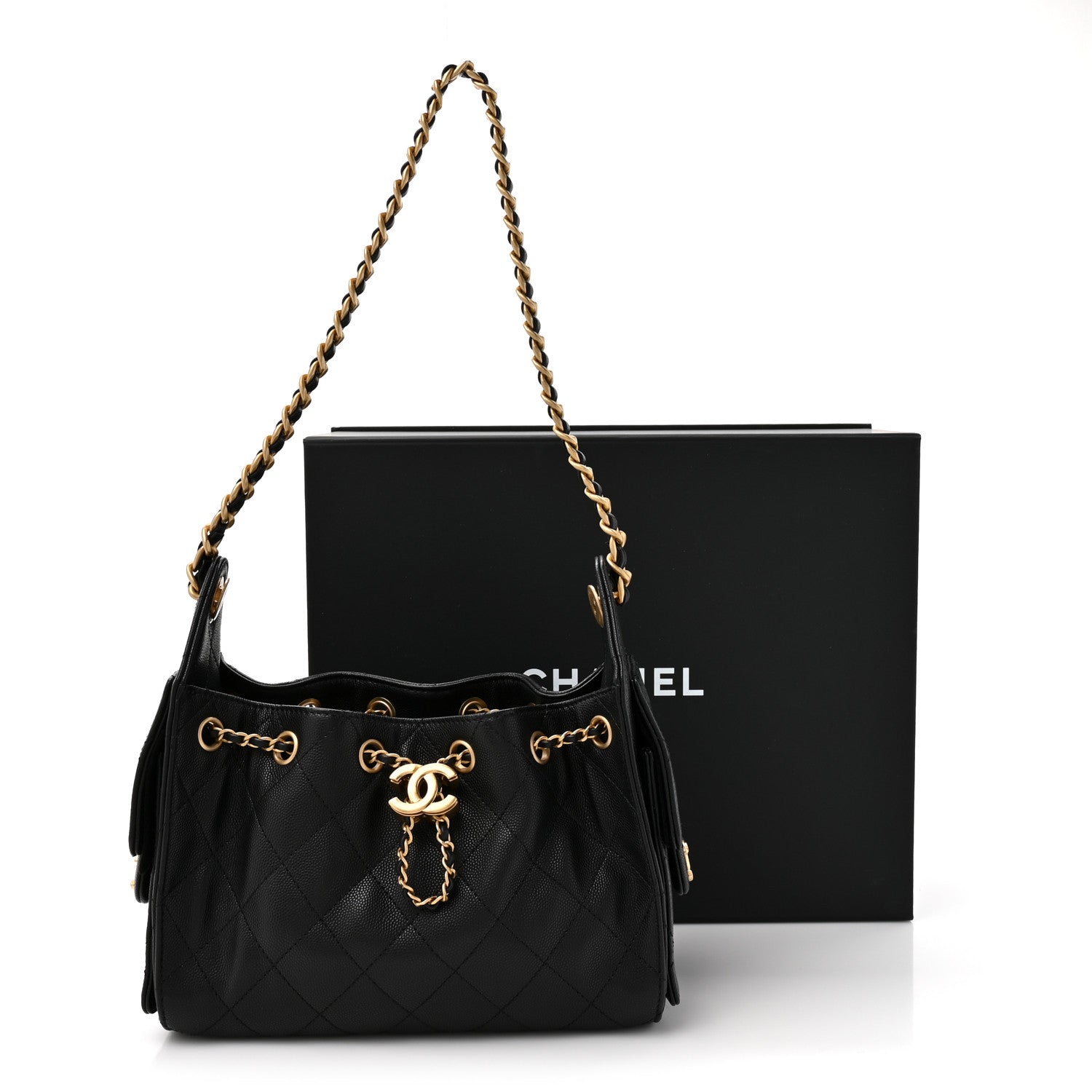 Chanel Caviar Quilted Mini Chanel 25 Handbag Black